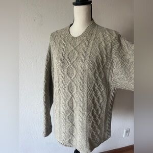 J. Crew oatmeal Wool cable Knit Sweater S